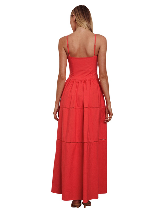 Charlotte Pleat Maxi Dress
