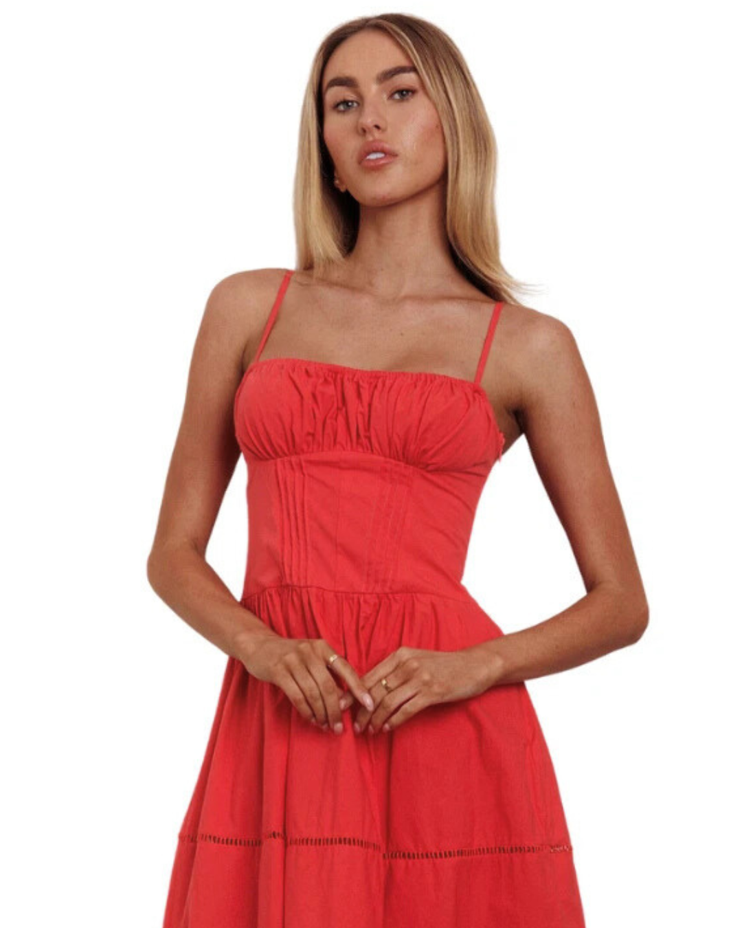 Charlotte Pleat Maxi Dress